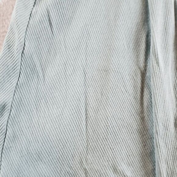 Soprano Dress Womens Medium Green Ribbed Mini Wrap Casual Short Sleeve Mock Neck - Picture 5 of 8